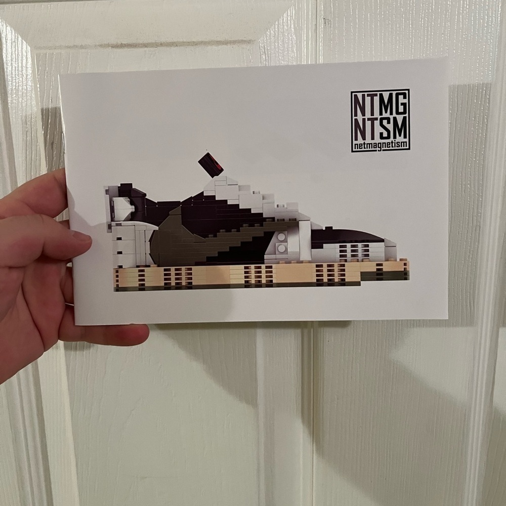 NIB Netmagnetism Series 7 Air Jordan 1 Low Travis Olive Lego